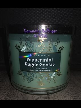 Bath & Body Works 3-Wick Candle Peppermint Sugar Cookie